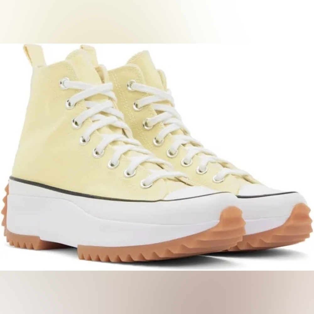 Converse Yellow Hike High-Tops with Black Accents